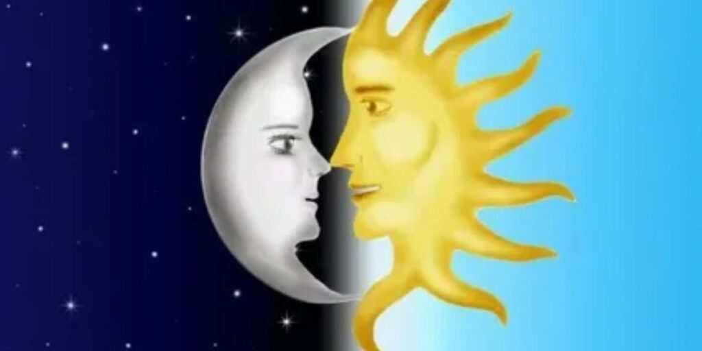 Sun and Moon Kissing