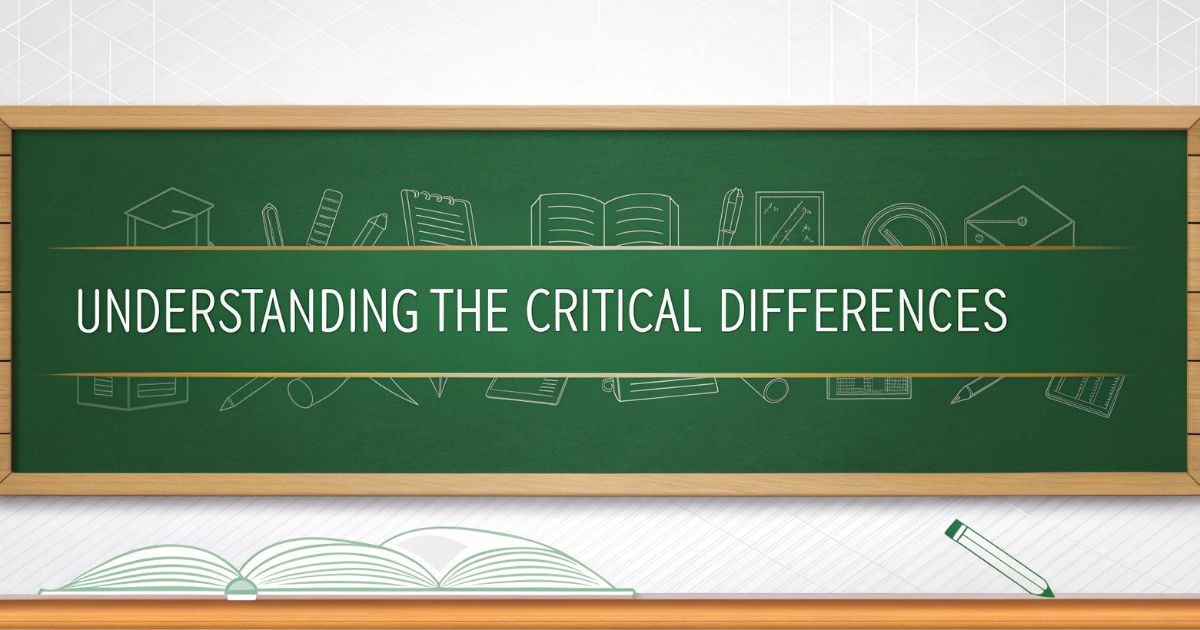 Understanding the Critical Differences Understanding the Critical Differences