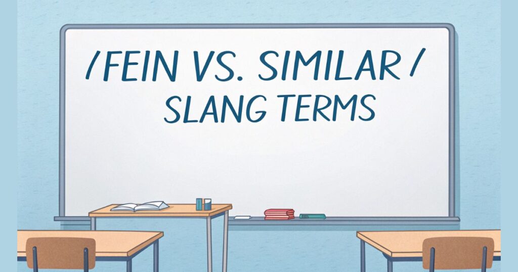fein-vs-similar-slang-terms