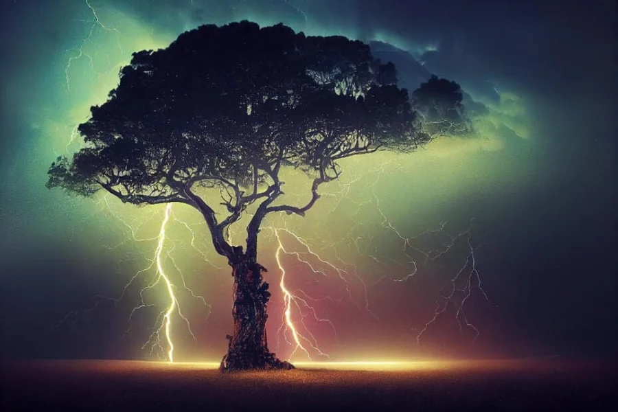 Tree Struck by Lightning Biblical Meaning