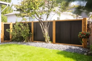 Corrugated Metal Fence