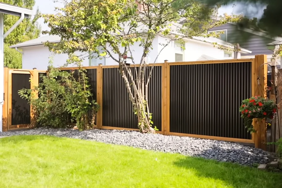 Corrugated Metal Fence